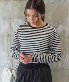 green label relaxing / グリーンレーベル リラクシング カットソー | シアー ロングスリーブ Tシャツ