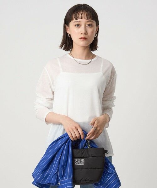 green label relaxing / グリーンレーベル リラクシング カットソー | シアー ロングスリーブ Tシャツ | 詳細5