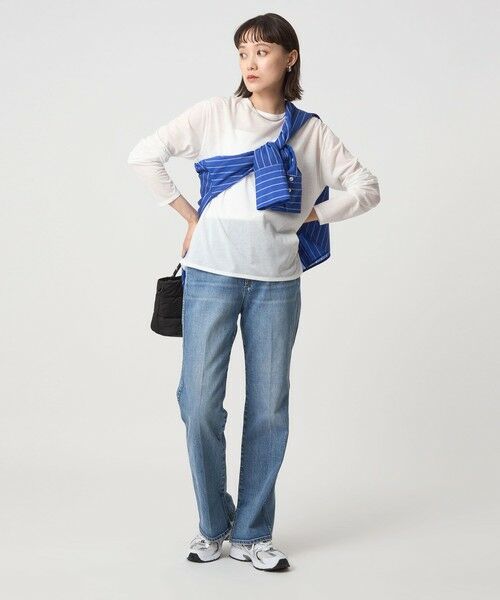 green label relaxing / グリーンレーベル リラクシング カットソー | シアー ロングスリーブ Tシャツ | 詳細6