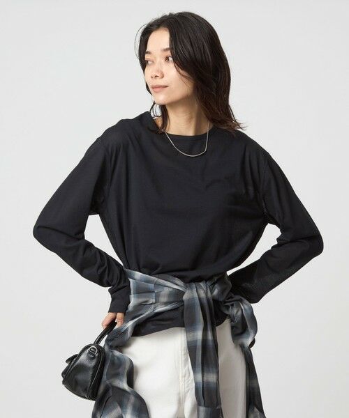 green label relaxing / グリーンレーベル リラクシング カットソー | シアー ロングスリーブ Tシャツ | 詳細11