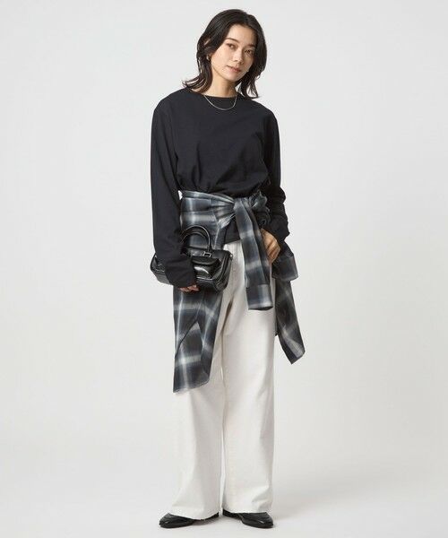 green label relaxing / グリーンレーベル リラクシング カットソー | シアー ロングスリーブ Tシャツ | 詳細13