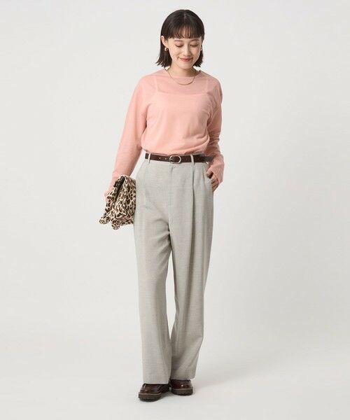 green label relaxing / グリーンレーベル リラクシング カットソー | シアー ロングスリーブ Tシャツ | 詳細17