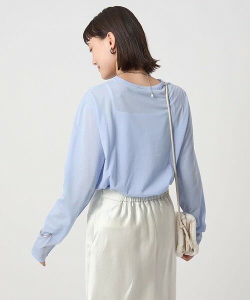 green label relaxing / グリーンレーベル リラクシング カットソー | シアー ロングスリーブ Tシャツ | 詳細19