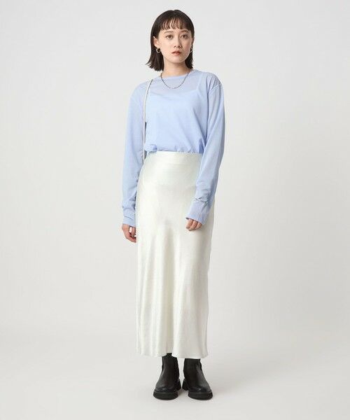 green label relaxing / グリーンレーベル リラクシング カットソー | シアー ロングスリーブ Tシャツ | 詳細20