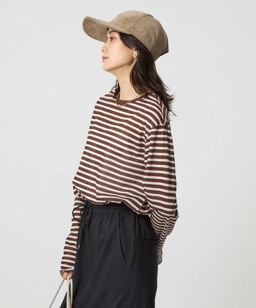 green label relaxing / グリーンレーベル リラクシング カットソー | シアー ロングスリーブ Tシャツ | 詳細28