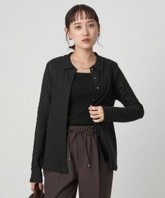 green label relaxing / グリーンレーベル リラクシング カットソー | レース ポロプルオーバー