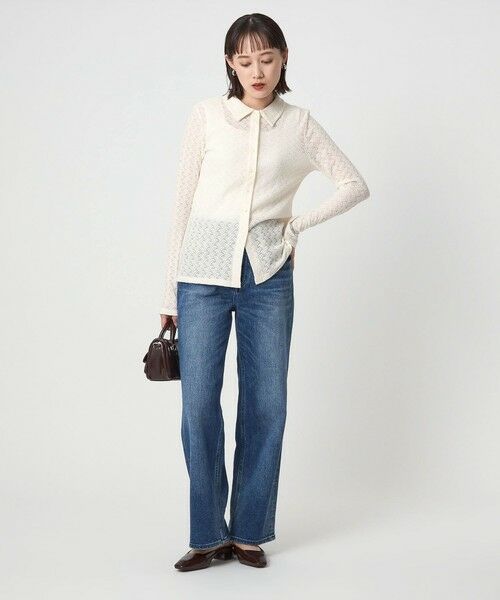 green label relaxing / グリーンレーベル リラクシング カットソー | レース ポロプルオーバー | 詳細2