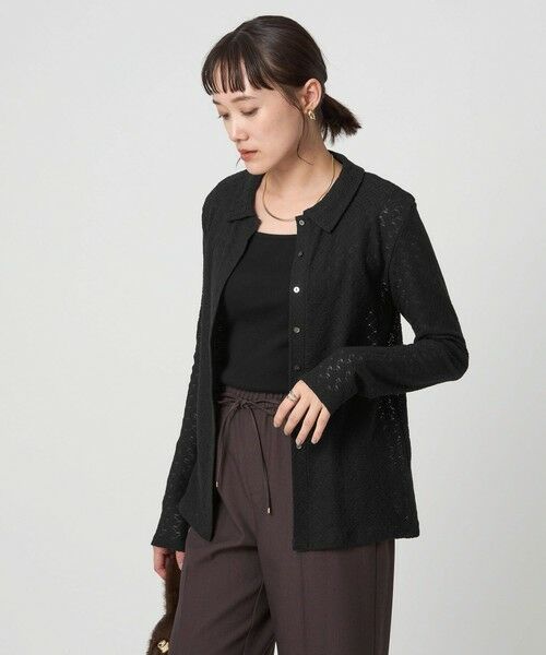 green label relaxing / グリーンレーベル リラクシング カットソー | レース ポロプルオーバー | 詳細7