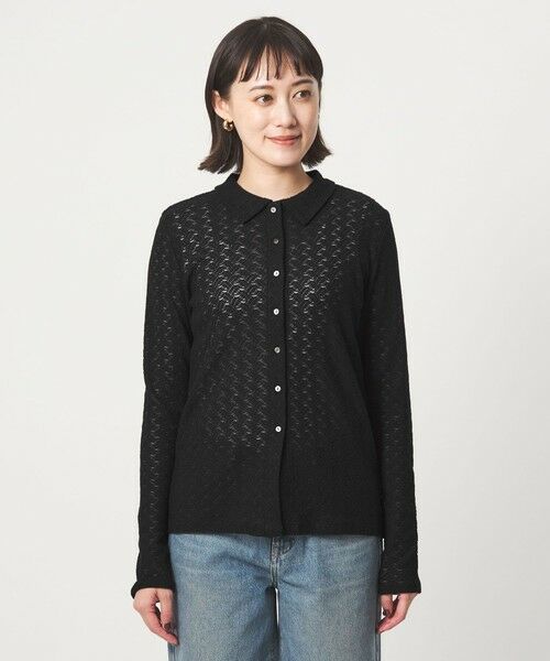 green label relaxing / グリーンレーベル リラクシング カットソー | レース ポロプルオーバー | 詳細10