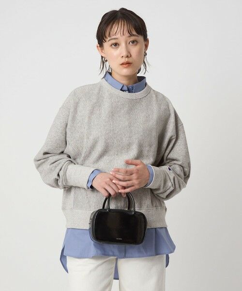 green label relaxing/グリーンレーベル リラクシング 【別注】<Champion>リバースウィーブ スウェット プルオーバー MD. GRAY FREE green label relaxing/グリーンレーベル リラクシング 【別注】<Champion>リバースウィーブ スウェット プルオーバー MD. GRAY FREE
