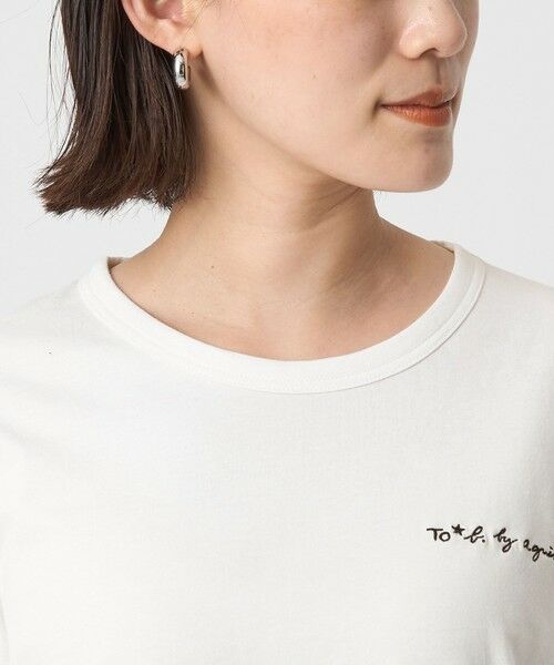 green label relaxing / グリーンレーベル リラクシング カットソー | ＜To b. by agnes b.コラボ＞ロゴ ロングスリーブ Tシャツ | 詳細8