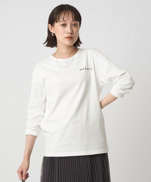 green label relaxing / グリーンレーベル リラクシング カットソー | ＜To b. by agnes b.コラボ＞ロゴ ロングスリーブ Tシャツ | 詳細2