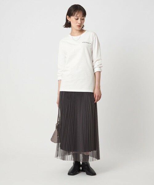 green label relaxing / グリーンレーベル リラクシング カットソー | ＜To b. by agnes b.コラボ＞ロゴ ロングスリーブ Tシャツ | 詳細3