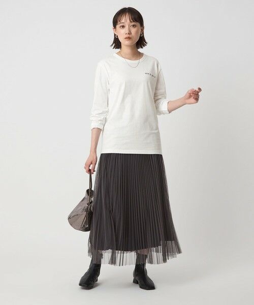 green label relaxing / グリーンレーベル リラクシング カットソー | ＜To b. by agnes b.コラボ＞ロゴ ロングスリーブ Tシャツ | 詳細4