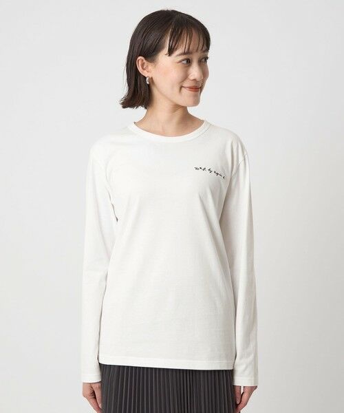 green label relaxing / グリーンレーベル リラクシング カットソー | ＜To b. by agnes b.コラボ＞ロゴ ロングスリーブ Tシャツ | 詳細5