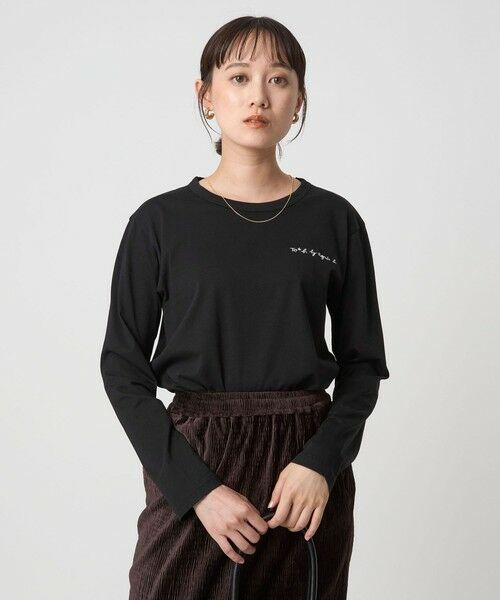 green label relaxing / グリーンレーベル リラクシング カットソー | ＜To b. by agnes b.コラボ＞ロゴ ロングスリーブ Tシャツ | 詳細15