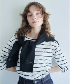 green label relaxing / グリーンレーベル リラクシング カットソー | ＜To b. by agnes b.コラボ＞ロゴ ロングスリーブ Tシャツ ボーダー