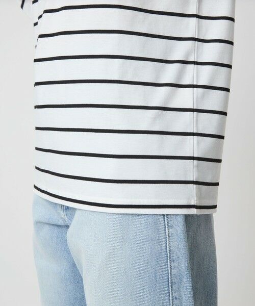 green label relaxing / グリーンレーベル リラクシング カットソー | ＜To b. by agnes b.コラボ＞ロゴ ロングスリーブ Tシャツ ボーダー | 詳細10