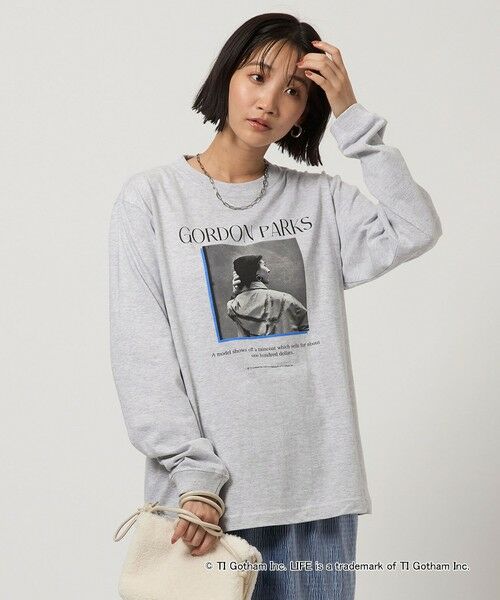 green label relaxing / グリーンレーベル リラクシング カットソー | 【別注】＜GOOD ROCK SPEED＞LIFE PC ロングスリーブ Tシャツ ミディアムグレー | 詳細1