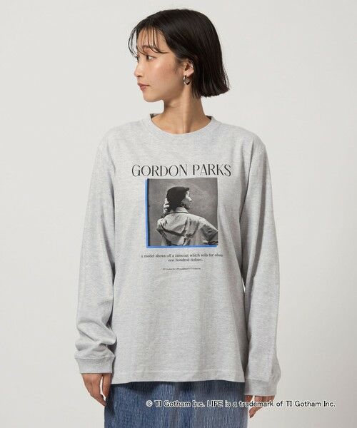 green label relaxing / グリーンレーベル リラクシング カットソー | 【別注】＜GOOD ROCK SPEED＞LIFE PC ロングスリーブ Tシャツ ミディアムグレー | 詳細4