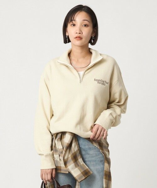 green label relaxing / グリーンレーベル リラクシング スウェット | ミュージアム ロゴ ハーフジップ プルオーバー | 詳細12