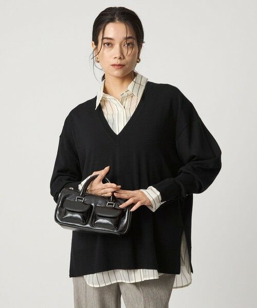 green label relaxing / グリーンレーベル リラクシング ニット・セーター | エブリニット Vネック ウォッシャブル | 詳細1