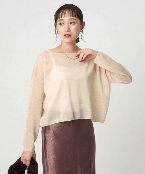 green label relaxing/グリーンレーベル リラクシング シアー ニット プルオーバー NATURAL FREE green label relaxing/グリーンレーベル リラクシング シアー ニット プルオーバー NATURAL FREE