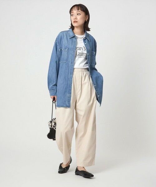 green label relaxing / グリーンレーベル リラクシング その他パンツ | ライトコール カーブ パンツ オフホワイト | 詳細2