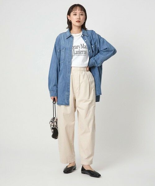 green label relaxing / グリーンレーベル リラクシング その他パンツ | ライトコール カーブ パンツ オフホワイト | 詳細3