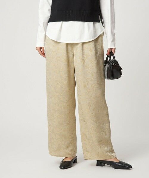 green label relaxing/グリーンレーベル リラクシング メッシュ ジャガード パンツ BEIGE FREE green label relaxing/グリーンレーベル リラクシング メッシュ ジャガード パンツ BEIGE FREE