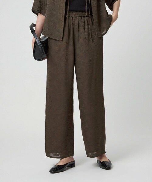 green label relaxing/グリーンレーベル リラクシング メッシュ ジャガード パンツ DK. BROWN FREE green label relaxing/グリーンレーベル リラクシング メッシュ ジャガード パンツ DK. BROWN FREE