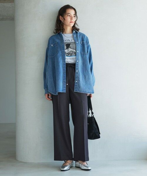 green label relaxing / グリーンレーベル リラクシング その他パンツ | 【結論シリーズ】ニーハイフレアパンツ ［size SHORT/TALLあり］ | 詳細3