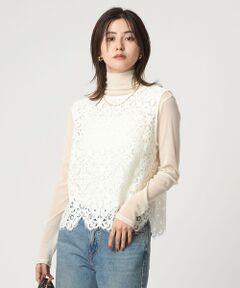 green label relaxing / グリーンレーベル リラクシング シャツ・ブラウス | レース 2WAY ブラウス