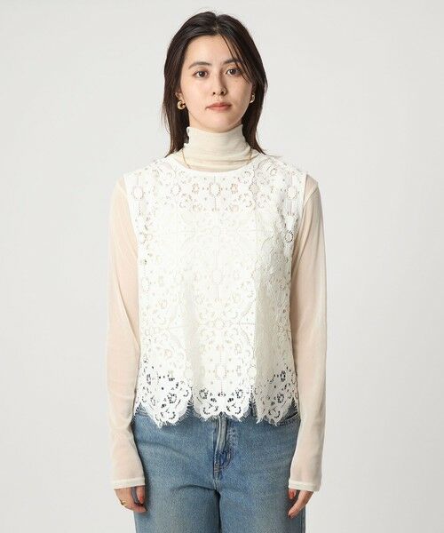 green label relaxing / グリーンレーベル リラクシング シャツ・ブラウス | レース 2WAY ブラウス | 詳細4