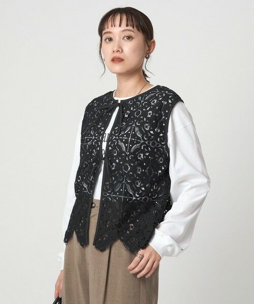 green label relaxing / グリーンレーベル リラクシング シャツ・ブラウス | レース 2WAY ブラウス | 詳細11