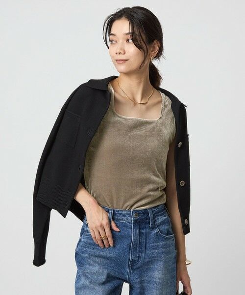 green label relaxing / グリーンレーベル リラクシング タンクトップ | ベロア タンクトップ | 詳細5