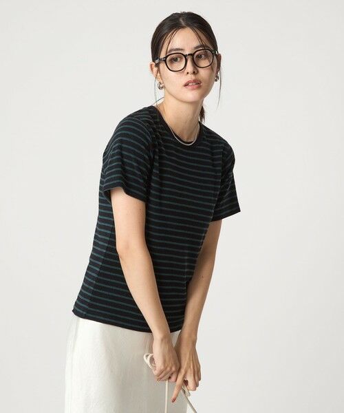 green label relaxing / グリーンレーベル リラクシング Tシャツ | パイル ボーダー Tシャツ | 詳細1