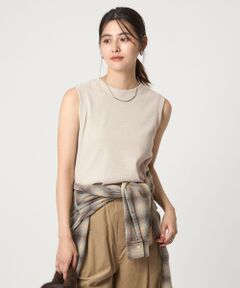 green label relaxing / グリーンレーベル リラクシング カットソー | メランジ ブークレ ノースリーブ プルオーバー