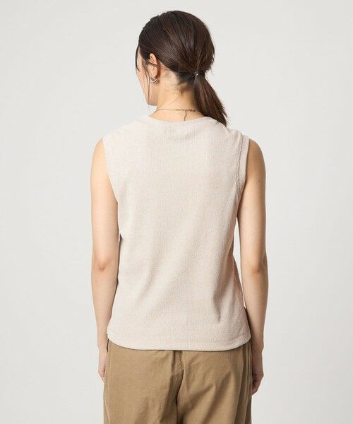 green label relaxing / グリーンレーベル リラクシング カットソー | メランジ ブークレ ノースリーブ プルオーバー | 詳細14