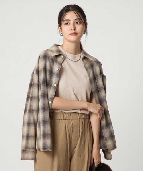 green label relaxing / グリーンレーベル リラクシング カットソー | メランジ ブークレ ノースリーブ プルオーバー | 詳細9