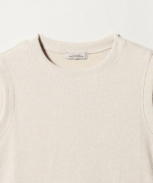 green label relaxing / グリーンレーベル リラクシング カットソー | メランジ ブークレ ノースリーブ プルオーバー | 詳細17