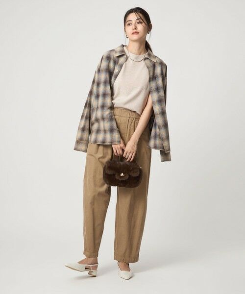 green label relaxing / グリーンレーベル リラクシング カットソー | メランジ ブークレ ノースリーブ プルオーバー | 詳細10