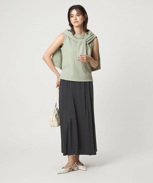 green label relaxing / グリーンレーベル リラクシング カットソー | メランジ ブークレ ノースリーブ プルオーバー | 詳細21