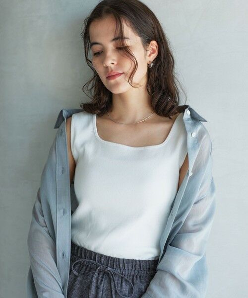 green label relaxing / グリーンレーベル リラクシング タンクトップ | デコルテ フライス タンクトップ 2 | 詳細1