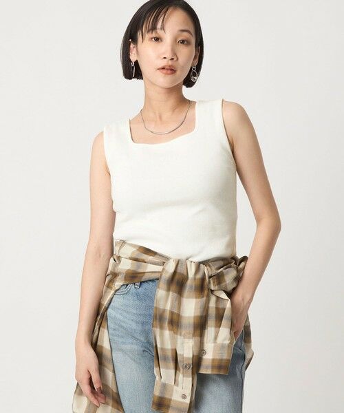 green label relaxing / グリーンレーベル リラクシング タンクトップ | デコルテ フライス タンクトップ 2 | 詳細3
