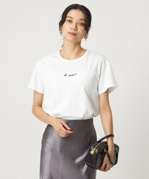 green label relaxing / グリーンレーベル リラクシング Tシャツ | ＜To b. by agnes b.コラボ＞ロゴ ショートスリーブ Tシャツ | 詳細4