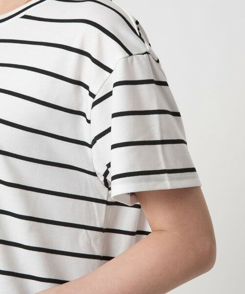 green label relaxing / グリーンレーベル リラクシング Tシャツ | ＜To b. by agnes b.コラボ＞ロゴ ショートスリーブ Tシャツ ボーダー | 詳細10