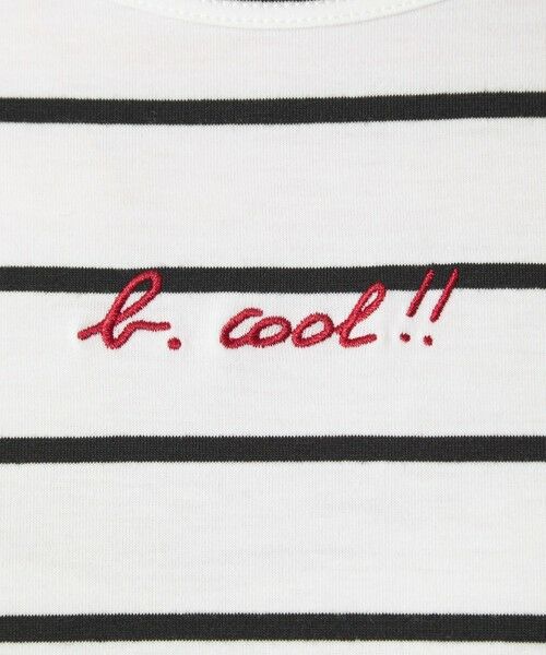 green label relaxing / グリーンレーベル リラクシング Tシャツ | ＜To b. by agnes b.コラボ＞ロゴ ショートスリーブ Tシャツ ボーダー | 詳細12