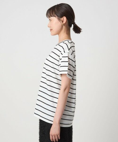green label relaxing / グリーンレーベル リラクシング Tシャツ | ＜To b. by agnes b.コラボ＞ロゴ ショートスリーブ Tシャツ ボーダー | 詳細7