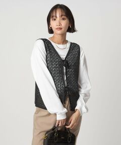 green label relaxing / グリーンレーベル リラクシング ニット・セーター | メッシュ 2WAY ノースリーブ ニット プルオーバー ウォッシャブル